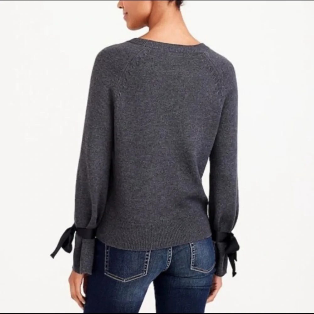 J.Crew‎ Mercantile Tie Bell-Sleeve Pullover Sweater